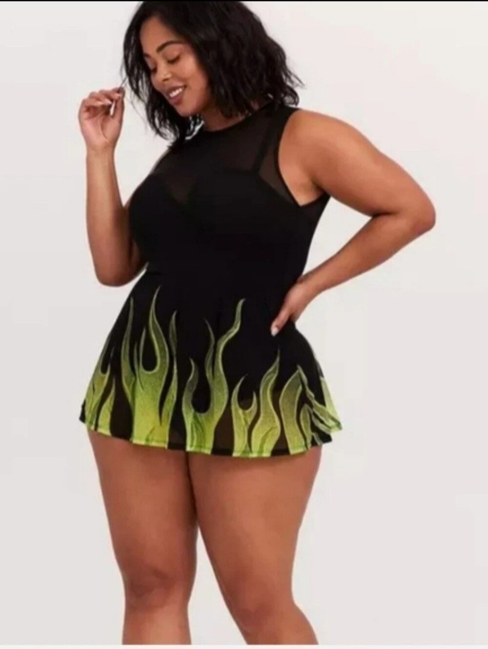 Torrid Disney Villians Maleficent Size 2X (18-20) Swimsuit W Skirting New W Tag
